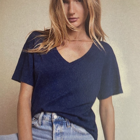 *PINK* NATION LTD Nina Vintage Fit V-neck short sleeve, Style # 2157CN, NWT, XS - Picture 1 of 8